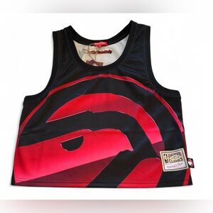 NWT Mitchell & Ness Women's NBA Atlanta Hawks Mesh Cropped Jersey XL $65 MSRP